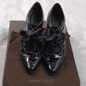 Anne Klein Klmarzia Black Patent Heels 8.5